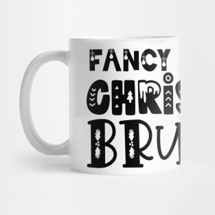 Fancy Schmancy Christmas Brunch - Festive aesthetic typography xmas gift idea Mug